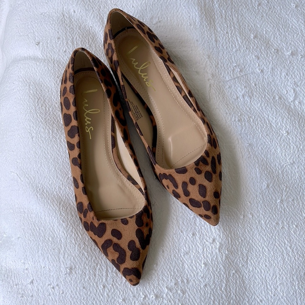 Leopard Print Flats worn once!
